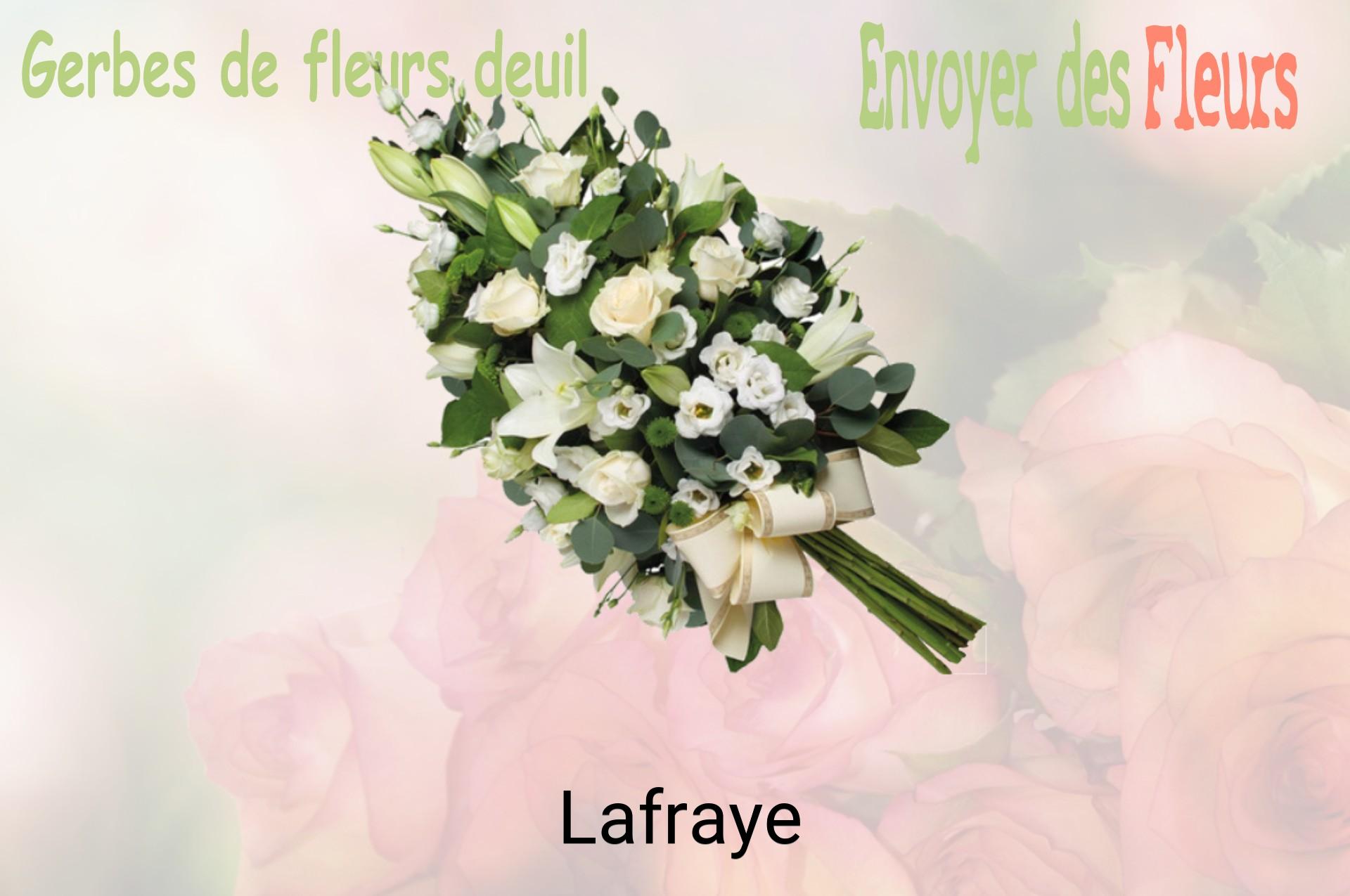 Gerbe de fleurs de deuil livrée à Lafraye